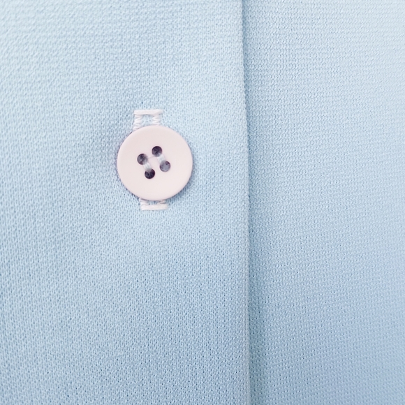 VINTAGE SKIRT SKORT button front light blue Russ mod polyester retro women Small - Picture 7 of 10